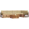 vidaXL Set de canapele de exterior cu pernă 6 pcs Natural și Bej