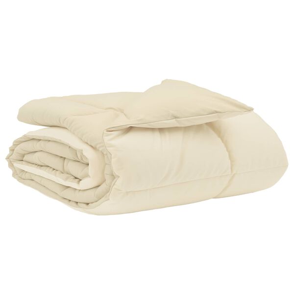 vidaXL Duvet complet pe tot parcursul anului Patos Crem 155 x 220 cm