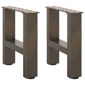 vidaXL Picioare pentru măsuță de cafea, oțel natural, 2 buc., 30x(30-31) cm, oțel