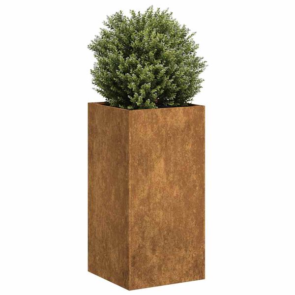 vidaXL Jardinieră Rusty 40x40x80 cm Oțel pentru intemperii