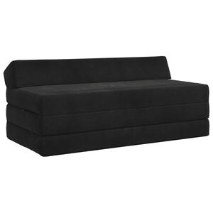 vidaXL Canapea Pat Pliabilă Negru 120 x 60 x 49 cm Țesătură