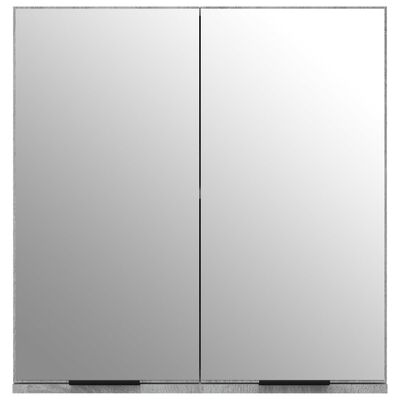 vidaXL Dulap de baie cu oglindă, gri sonoma, 64x20x67 cm