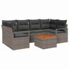 vidaXL Set de canapele pentru grădină 7 pcs Gri poliratan