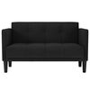 vidaXL Canapea loveseat, negru, 111 cm, textil