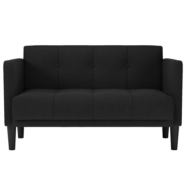 vidaXL Canapea loveseat, negru, 111 cm, textil