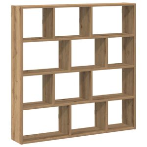 vidaXL Raft cubic de perete cu 12 compartimente stejar artizanal lemn