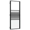 vidaXL Ușă de sticlă 83 x 3,5 x 201,5 cm Aluminiu Negru