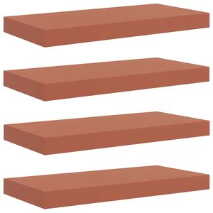 vidaXL Raft de perete 4 buc. Roșu 50 x 23,5 x 3,8 cm Lemn prelucrat