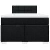 vidaXL Pat box spring cu saltea, negru, 120x190 cm, catifea