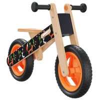 vidaXL Bicicletă de echilibru pentru copii, imprimeu și portocaliu
