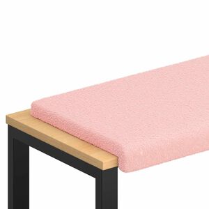 vidaXL Perna pentru bancă Țesătura Sherpa Roz Ad&acirc;ncime 35 cm