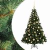 vidaXL Brad de Crăciun artificial cu globuri 120 cm 150 LED-uri