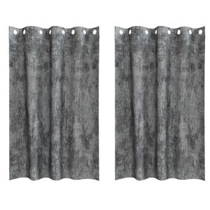 vidaXL Cortine din catifea cu perdele 2 pcs Gri 175 x 140 cm Catifea