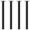 vidaXL Picioare masă consolă, 4 buc., negru, 72-74 cm, oțel