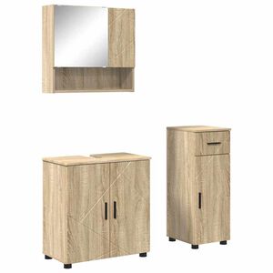 vidaXL Set de mobilier pentru baie 3 buc. Stejar Sonoma