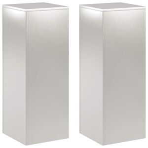 vidaXL Suport pentru plante 2 pcs Argintiu 30 x 30 x 80 cm Oțel
