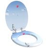 vidaXL Capac de toaletă cu &icirc;nchidere lentă albastru 44 x 38 cm