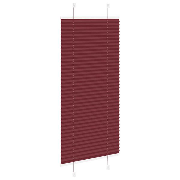 vidaXL Jaluzea plisată Bordeaux Roșu 55x100 cm Lățime țesătură 54,4 cm