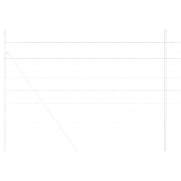vidaXL Gard pentru c&acirc;mp Argintiu 25 x 1,4 m Oțel galvanizat