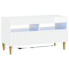 vidaXL Cabinet TV cu LED Alb foarte lucios Lemn prelucrat