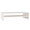 vidaXL Stand pentru monitor, alb, 50x24x13 cm, lemn masiv de pin
