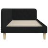 vidaXL Cadru de pat colțar cu headboard Negru 90 x 200 cm țesătură