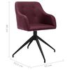 vidaXL Scaune de bucătărie pivotante, 2 buc., violet, material textil