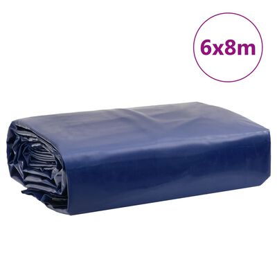 vidaXL Prelată, albastru, 6x8 m, 650 g/m²