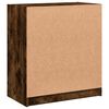 vidaXL Dulap lateral cu uși din sticlă, stejar fumuriu, 68x37x75,5 cm