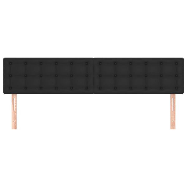 vidaXL Tăblii de pat, negru, 180x5x78/88 cm, piele ecologică