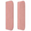 vidaXL Tăblie de pat cu aripioare roz 83x16x78/88 cm catifea
