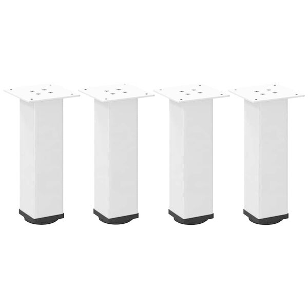 vidaXL Picioare pentru măsuță de cafea, 4 buc., alb, 42-44 cm, oțel