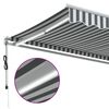 vidaXL Copertină retractabilă automat cu LED, antracit/alb, 350x250 cm