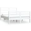 vidaXL Cadru de pat King Size, alb, 150x200 cm, lemn masiv de pin