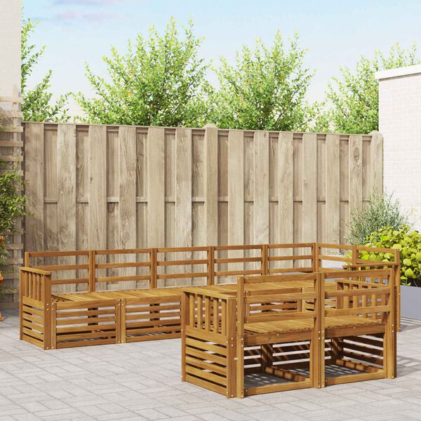 vidaXL Seturi de canapele 8 pcs natural Lemn Solid de Acacia