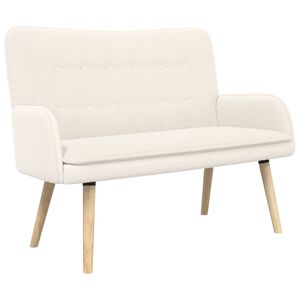 vidaXL Canapea cu 2 locuri Crem 115 x 61 x 87 cm Boucl&eacute;