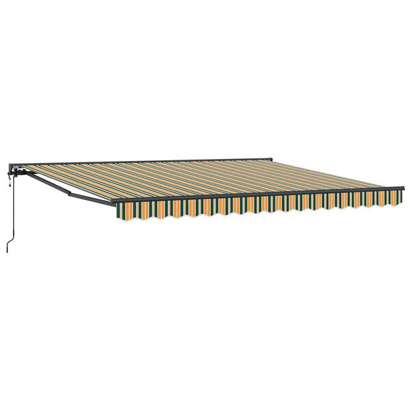 vidaXL Cortina Retractabilă Verde și galben 400 &times; 300 cm