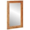 vidaXL Oglindă pentru baie Pe perete cu oglindă Maro 70 x 50 x 2.5 cm