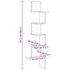 vidaXL Raft perete pentru colț lemn vechi 32x32x127,5cm lemn prelucrat