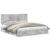 vidaXL Pat cu storage Gri din beton 200 x 200 cm Lemn prelucrat