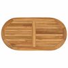 vidaXL Placă de masă Oval Lemn solid de tec natural