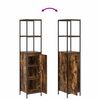vidaXL Set de mobilier pentru baie 3 pcs Stejar fumuriu Lemn compozit