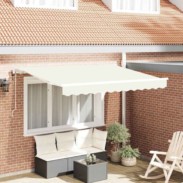 vidaXL Cortina Retractabilă Crem 300 x 200 cm țesătură