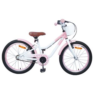 vidaXL Bicicletă pentru Copii 18 Inci pentru 5-7 ani Roz deschis