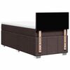 vidaXL Pat box spring cu saltea, maro &icirc;nchis, 90x200 cm, textil