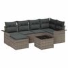vidaXL Set de canapele pentru grădină 7 pcs Gri poliratan