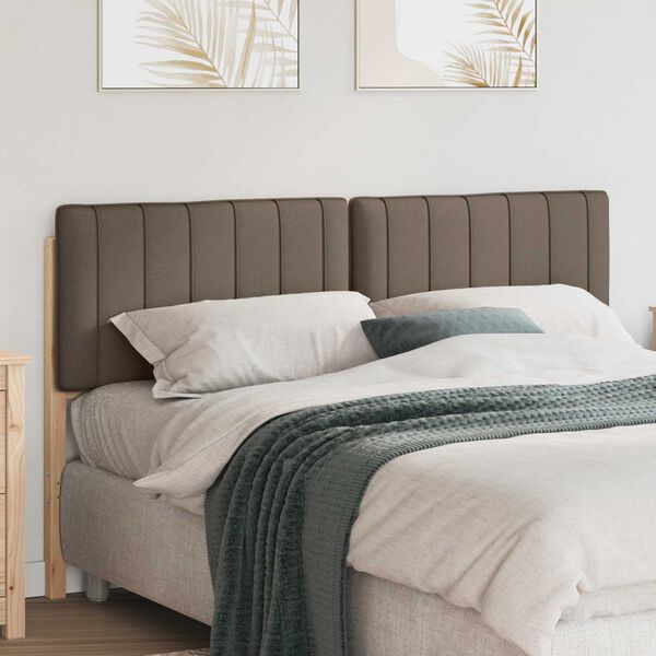 vidaXL Tăblie tapițată Maro și taupe 160 cm Lemn de pin masiv