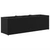 vidaXL Jardinieră grădină cu 3 ghivece, negru, 105x30x32 cm poliratan