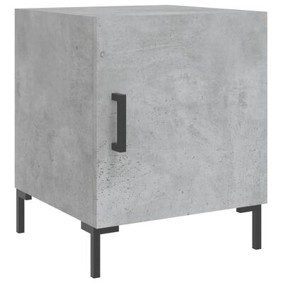 vidaXL Noptieră, gri beton, 40x40x50 cm, lemn compozit