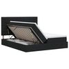 vidaXL Pat cu storage cu headboard Negru 180 x 200 cm Țesătură